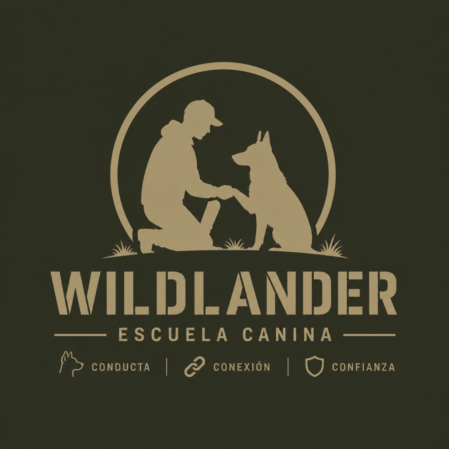 Logo Wildländer: guía canino y perro
